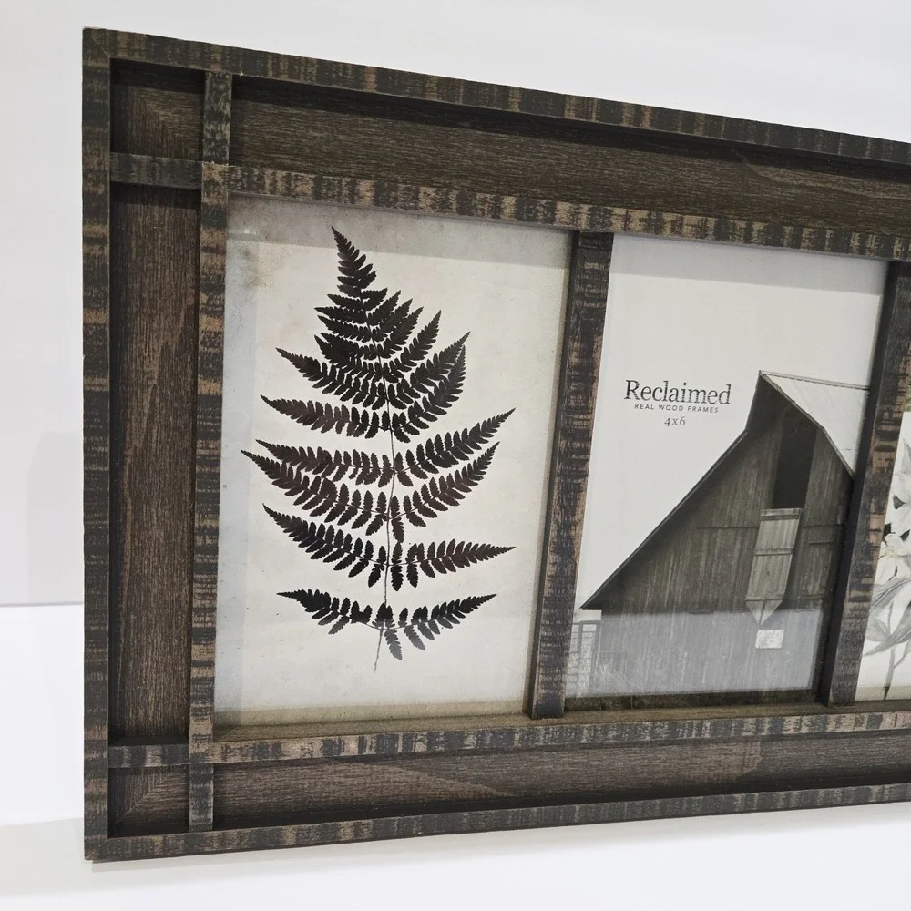 Reclaimed Frames 3 In 1 Wood Frame 4 x 6 Pictures Free Standing Or Wall